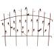 Grand Treillis Décoratif Grille de Jardin en Acier Oxydée Motifs Oiseaux et Feuillage Décoration Champêtre 7x94x124cm