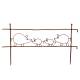 Grille Famille de Cochons Treillis Bas en Acier Oxydé Bordure Extérieur Scène Animale 1x45x82cm