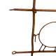 Grille Famille de Cochons Treillis Bas en Acier Oxydé Bordure Extérieur Scène Animale 1x45x82cm