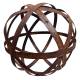 Sphère GM en Acier Boule Décorative à Poser Finition Oxydée Décoration de Jardin Ø49cm