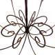 Lustre Bougeoir XXL en Acier Oxydé Chandelier à Suspendre Suspension à Bougie 105x118x118cm